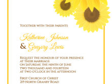 51 Online Sunflower Wedding Invitation Template With Stunning Design with Sunflower Wedding Invitation Template