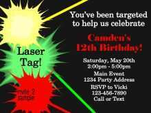 52 Visiting Laser Tag Birthday Invitation Template Templates with Laser Tag Birthday Invitation Template