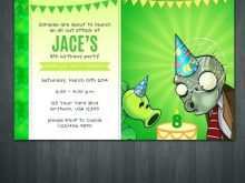 53 Blank Plants Vs Zombies Party Invitation Template Formating by Plants Vs Zombies Party Invitation Template