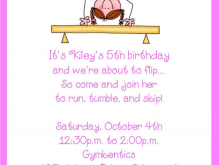 53 Free Birthday Invitation Templates Gymnastics Formating for Birthday Invitation Templates Gymnastics