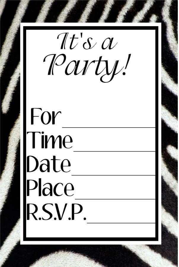 54 Blank Party Invitation Templates Black And White For Free For Party Invitation Templates Black And White Cards Design Templates