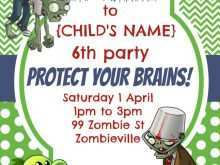 54 Creating Plants Vs Zombies Party Invitation Template Now for Plants Vs Zombies Party Invitation Template