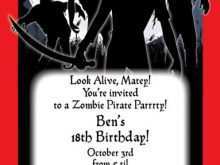 54 Customize Our Free Zombie Birthday Party Invitation Template Photo with Zombie Birthday Party Invitation Template