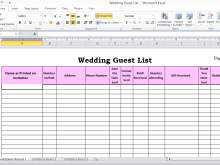 54 Customize Wedding Invitation List Template Excel Layouts for Wedding Invitation List Template Excel