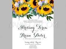 54 Free Printable Sunflower Wedding Invitation Template for Ms Word for Sunflower Wedding Invitation Template