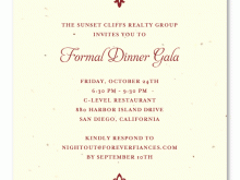54 Standard Formal Dinner Invitation Card Template Formating for Formal Dinner Invitation Card Template