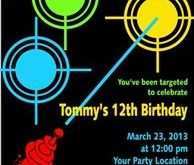 55 Standard Laser Tag Birthday Invitation Template Layouts with Laser Tag Birthday Invitation Template