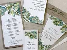 56 Create Succulent Wedding Invitation Template For Free by Succulent Wedding Invitation Template