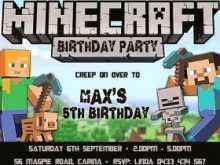 56 How To Create Minecraft Party Invitation Template for Ms Word for Minecraft Party Invitation Template