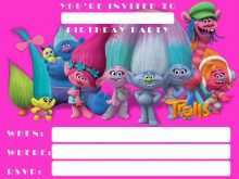 56 The Best Trolls Birthday Invitation Template in Photoshop by Trolls Birthday Invitation Template