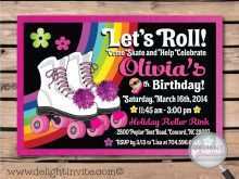 58 Best Roller Skating Birthday Party Invitation Template for Ms Word with Roller Skating Birthday Party Invitation Template