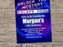 58 Create Escape Room Birthday Invitation Template Free Templates for Escape Room Birthday Invitation Template Free