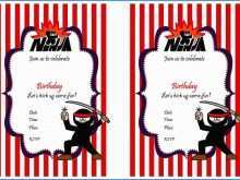 Ninja Party Invitation Template Free