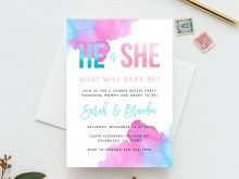 Blank Gender Reveal Invitation Template