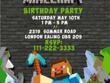 58 Free Minecraft Party Invitation Template Formating by Minecraft Party Invitation Template