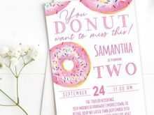 59 Create Donut Birthday Invitation Template Maker by Donut Birthday Invitation Template