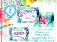 59 Creative Slime Party Invitation Template For Free with Slime Party Invitation Template