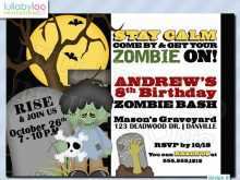 59 Standard Zombie Birthday Party Invitation Template Photo for Zombie Birthday Party Invitation Template