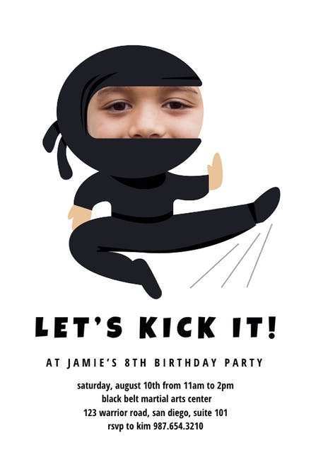 60 Adding Karate Party Invitation Template Free Maker by Karate Party Invitation Template Free
