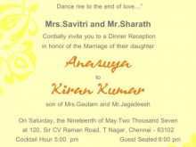 60 Customize Our Free Reception Invitation Format Indian Maker with Reception Invitation Format Indian