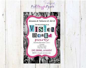 60 Format Vision Board Party Invitation Template in Photoshop by Vision ...