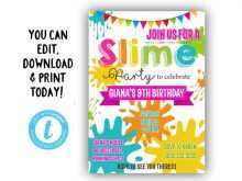 60 Free Slime Party Invitation Template Download with Slime Party Invitation Template