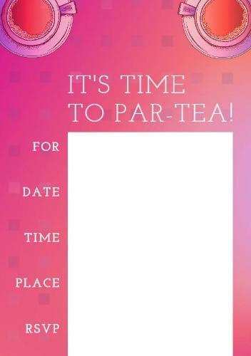 61 Best Blank Tea Party Invitation Template Photo by Blank Tea Party Invitation Template