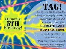 Laser Tag Birthday Invitation Template