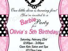 61 Creating Barbie Invitation Template Blank For Free for Barbie Invitation Template Blank
