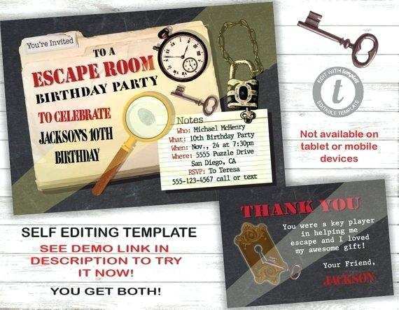 61 Report Escape Room Birthday Invitation Template Free With Stunning Design with Escape Room Birthday Invitation Template Free