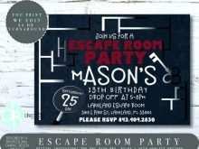 62 Best Escape Room Birthday Invitation Template Free Now for Escape Room Birthday Invitation Template Free