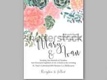 62 Creative Succulent Wedding Invitation Template Layouts with Succulent Wedding Invitation Template