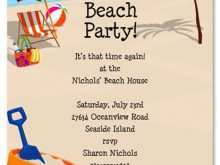 62 Customize Beach Party Invitation Template With Stunning Design with Beach Party Invitation Template