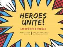 62 Customize Birthday Invitation Template Superhero Download by Birthday Invitation Template Superhero