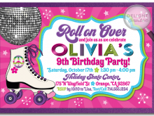 62 Customize Roller Skating Birthday Party Invitation Template For Free for Roller Skating Birthday Party Invitation Template