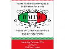62 Visiting Italian Themed Party Invitation Template Formating with Italian Themed Party Invitation Template