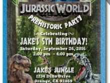 63 Customize Our Free Jurassic Park Birthday Invitation Template Download with Jurassic Park Birthday Invitation Template