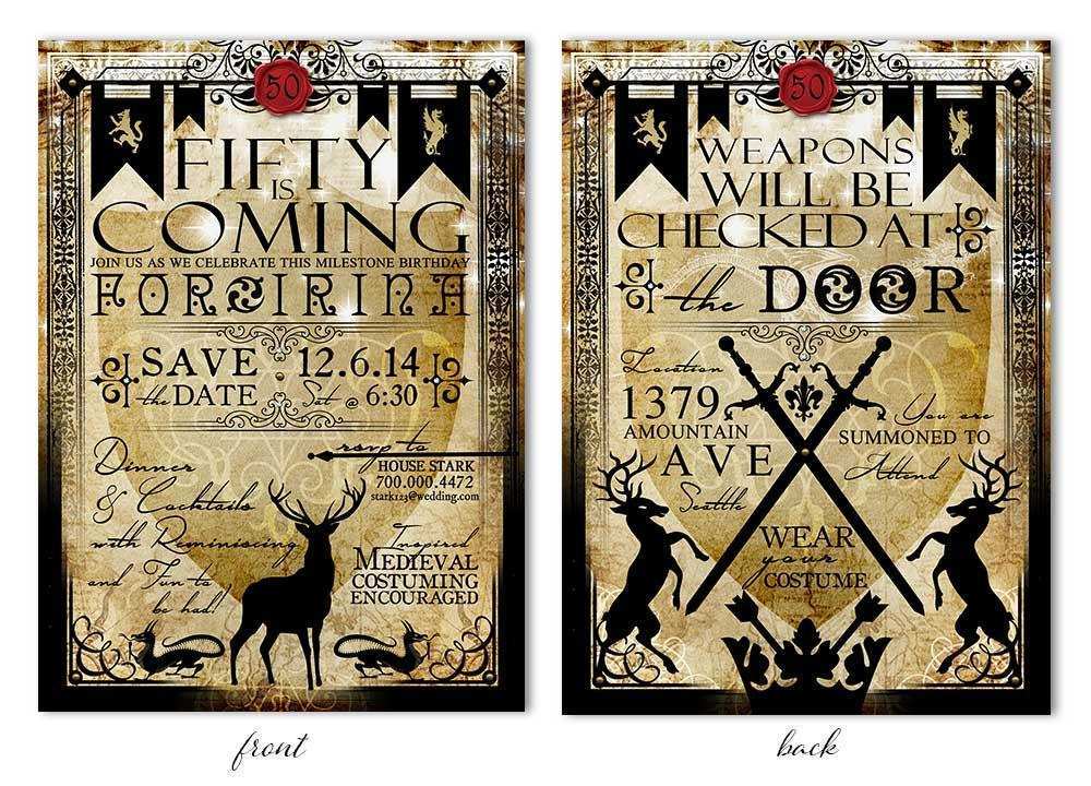 63 The Best Party Invitation Template Game Of Thrones in Word by Party Invitation Template Game Of Thrones