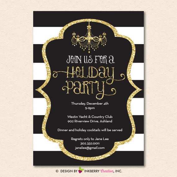 64 Creative Christmas Party Invitation Template Black And White Photo for Christmas Party Invitation Template Black And White