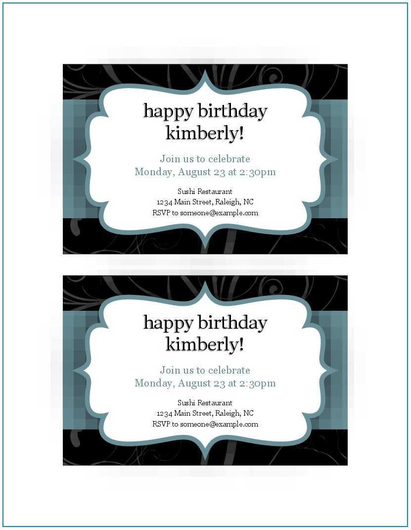 Rsvp Card Template 4 Per Page from legaldbol.com