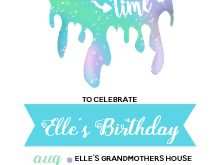 65 Adding Slime Party Invitation Template in Word for Slime Party Invitation Template
