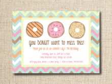 65 Creating Donut Birthday Invitation Template for Ms Word with Donut Birthday Invitation Template