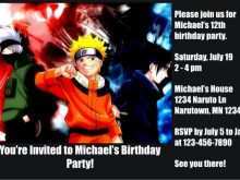 66 Adding Naruto Birthday Invitation Template PSD File by Naruto Birthday Invitation Template