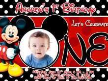 66 Creating Mickey Mouse Birthday Invitation Template Maker by Mickey Mouse Birthday Invitation Template