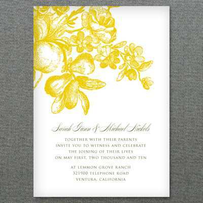 66 Customize Wedding Invitation Templates Yellow Now for Wedding Invitation Templates Yellow