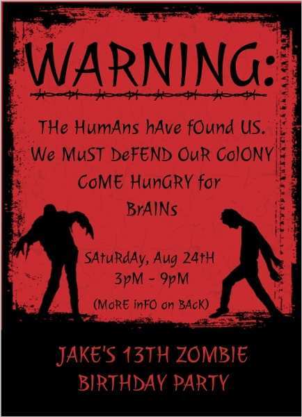 66 Free Printable Zombie Birthday Party Invitation Template in Photoshop with Zombie Birthday Party Invitation Template