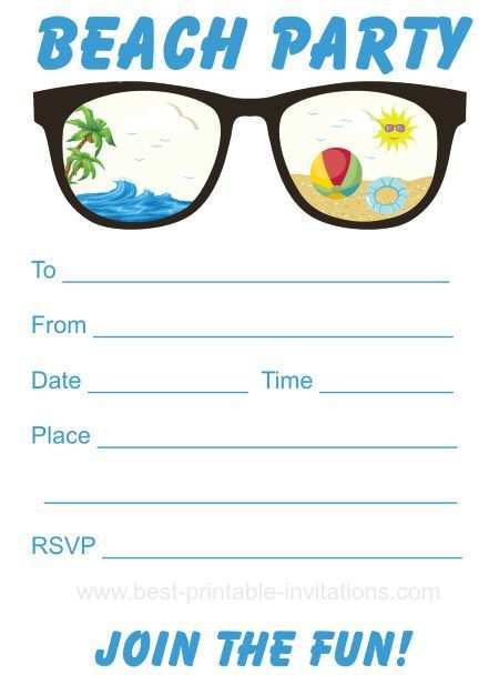 66 How To Create Beach Party Invitation Template Download with Beach Party Invitation Template
