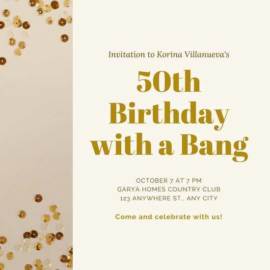 67 Creating Birthday Invitation Template Gold in Photoshop for Birthday Invitation Template Gold