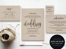 68 Best Kraft Paper Wedding Invitation Template For Free by Kraft Paper Wedding Invitation Template