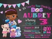 68 Printable Doc Mcstuffins Birthday Invitation Template With Stunning Design for Doc Mcstuffins Birthday Invitation Template